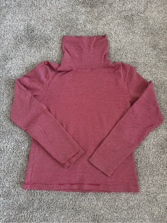 J. Crew Tops - J. Crew Red & White Striped Long Sleeve Turtleneck